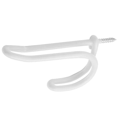 National Hardware National Hardware 3.87 in. L Vinyl Coated White Steel Coat/Hat Hook 15 lb. cap. 2 pk N188-008